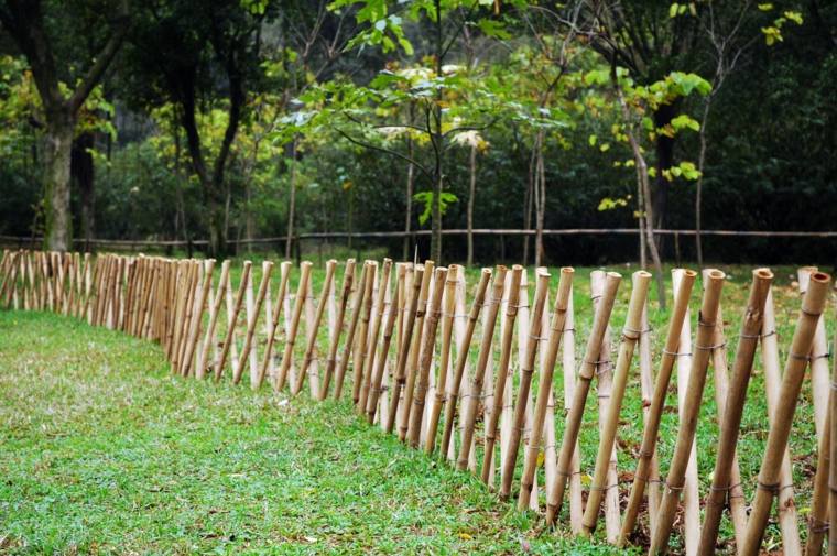 recinzione da giardino in bambù di design esterno