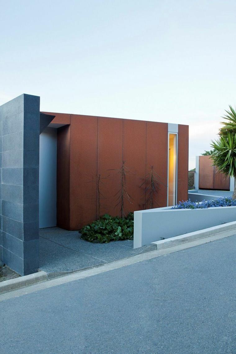 minimalista házak beton kerítés