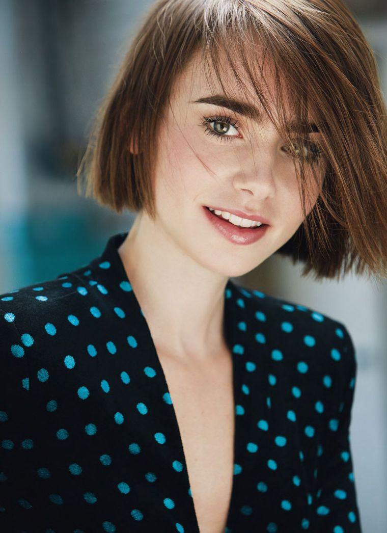 Kratka frizura Lilly Collins