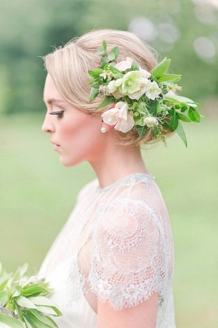 vjenčanje-frizura-punđa-bijelo-cvijeće