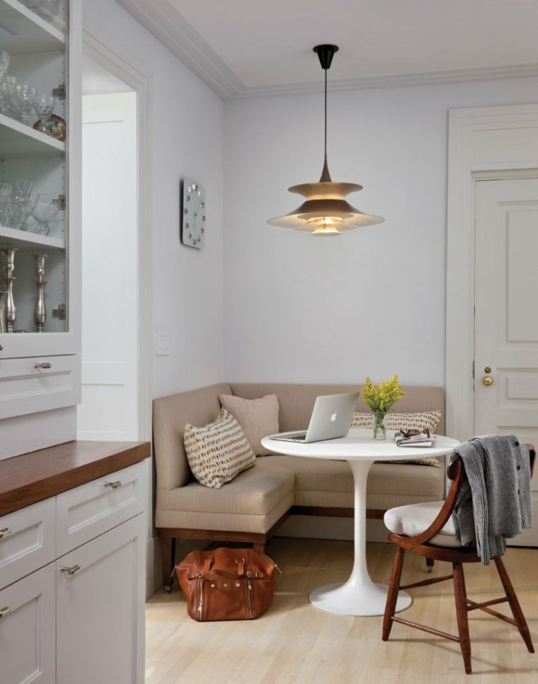 idee di design per l'angolo della cucina per la piccola sedia a sospensione con lampada da sala da pranzo