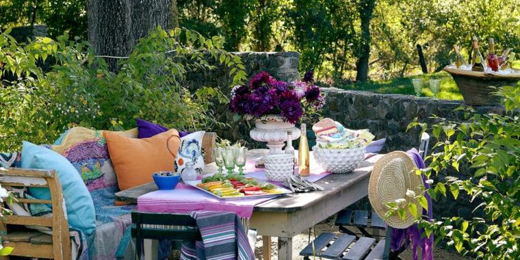 Design esterno dell'arredamento della sala da pranzo accogliente