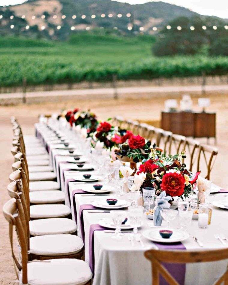esküvői asztal-bohém-elegáns-külső ötlet