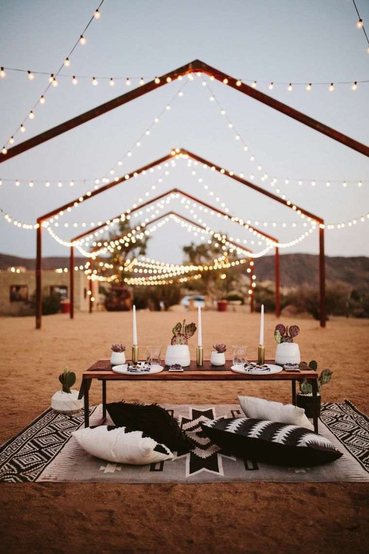 romantikus-deco-esküvői asztal-tengerparti-boho-stílusú