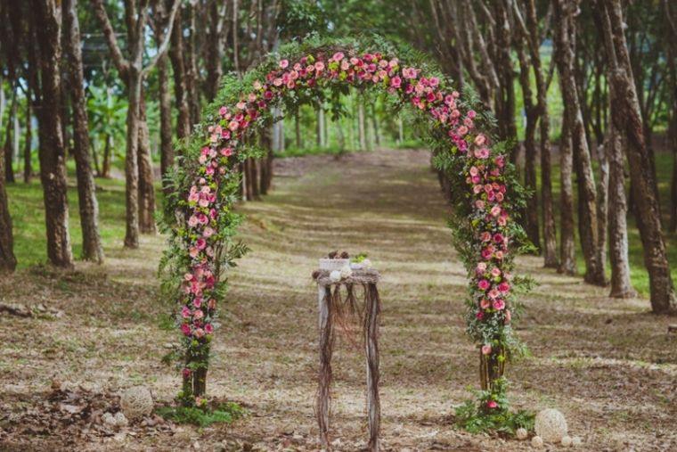 arco-matrimonio a tema boho-chic