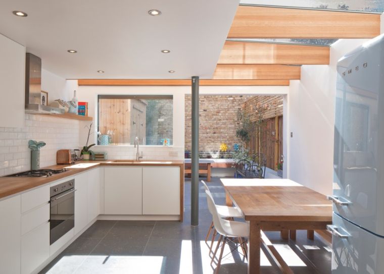 estendi la tua casa su una veranda terrazza deco cucina bianca e foto in legno