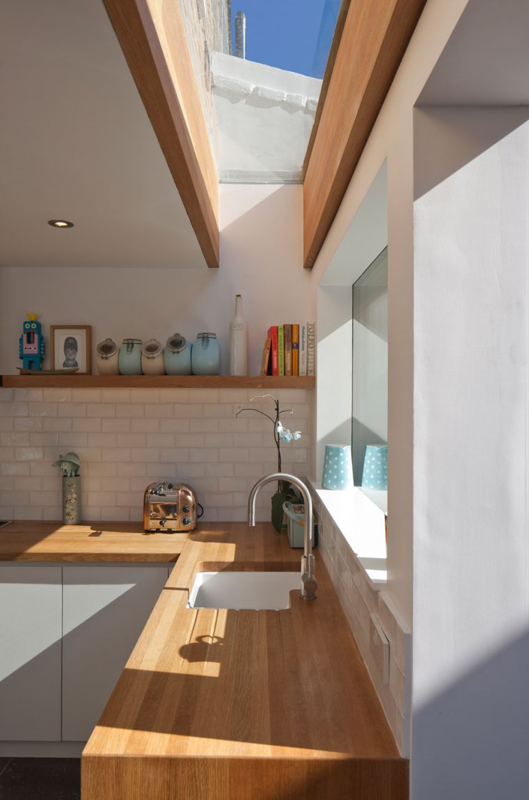 estendi la decorazione della cucina dell'estensione della casa del piano di casa in legno