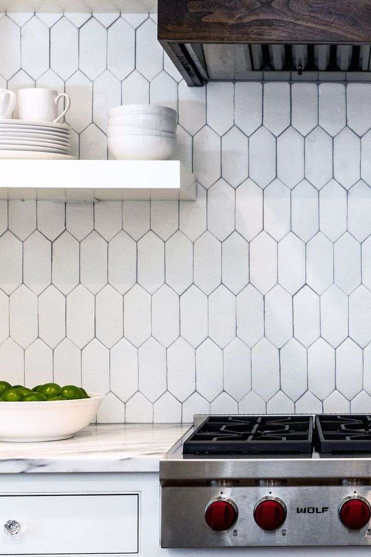 idee per la cucina lunga tendenze delle piastrelle a mosaico della cucina