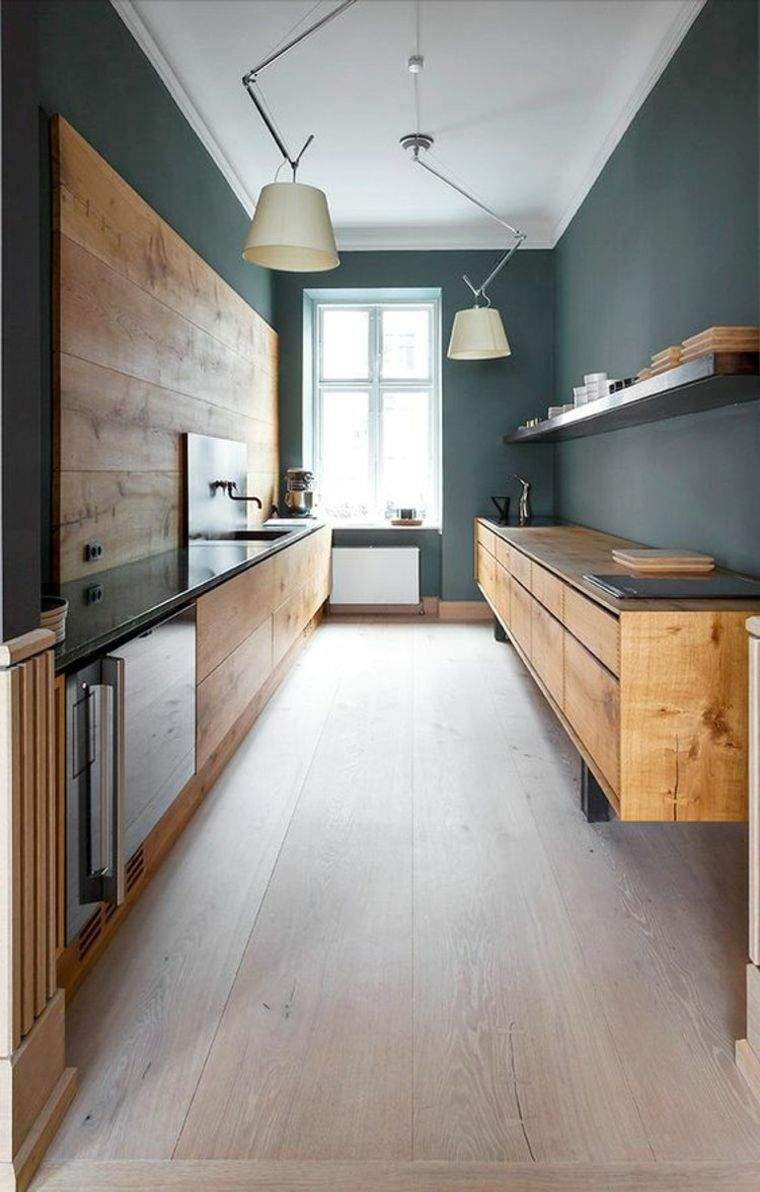 piccolo-spazio-legno-cucina-piano-lineare-idee-decorazione-interni