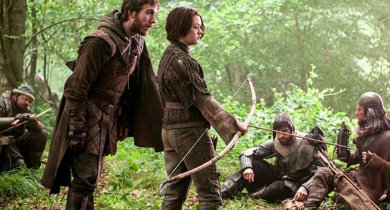 igra prijestolja longbow arya stark shooting bow