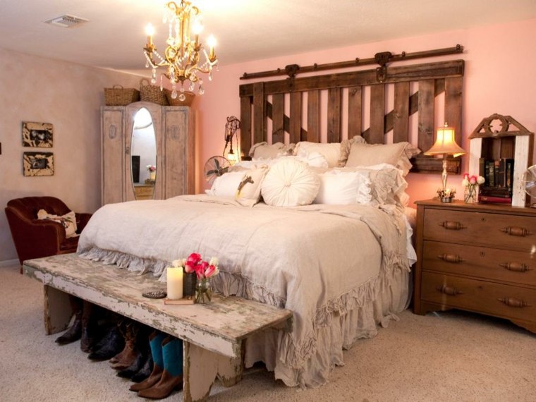パレット木製寝室飾るアイデアクッションベッドドレッサー寝室引き出し木製収納