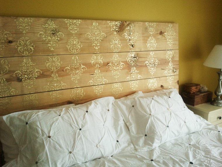 ヘッドボード寝室木製壁飾るアイデアクッション寝室のインテリア