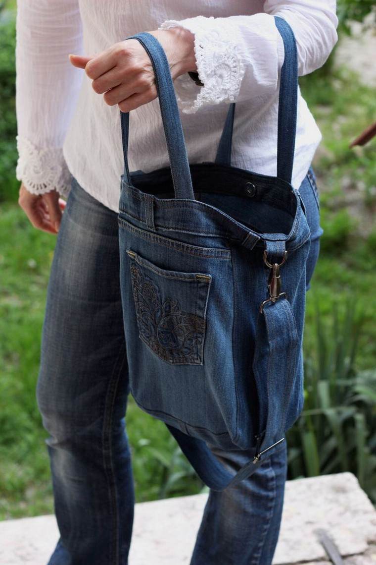 Borsa in denim fai da te Idea progetto di cucito fai da te