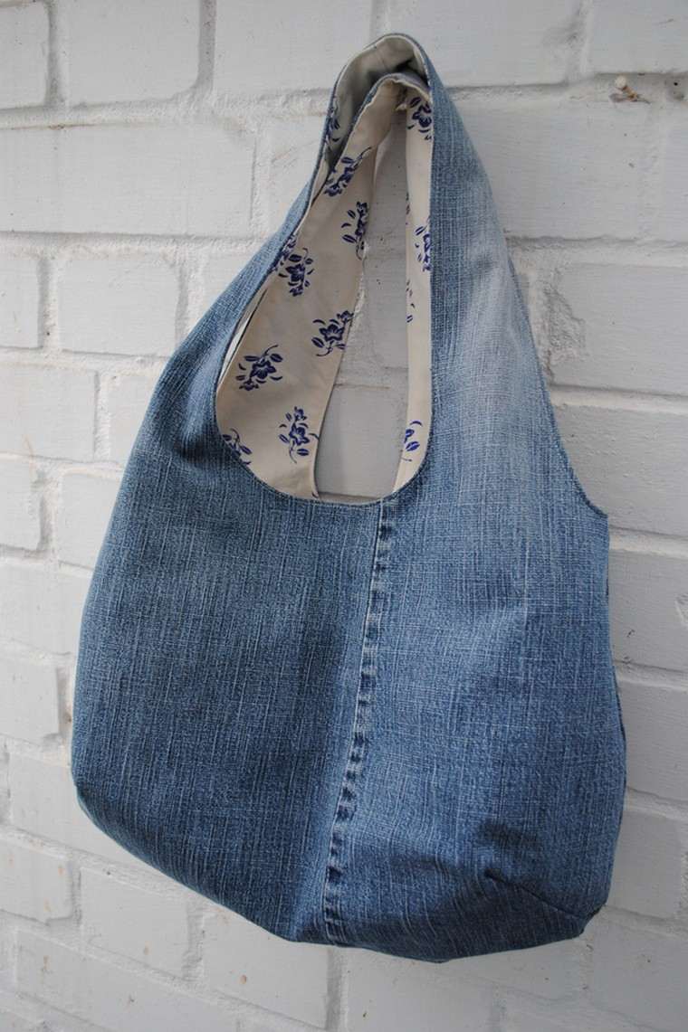 come realizzare una borsa in denim idea fai da te progetto di cucito borsa originale