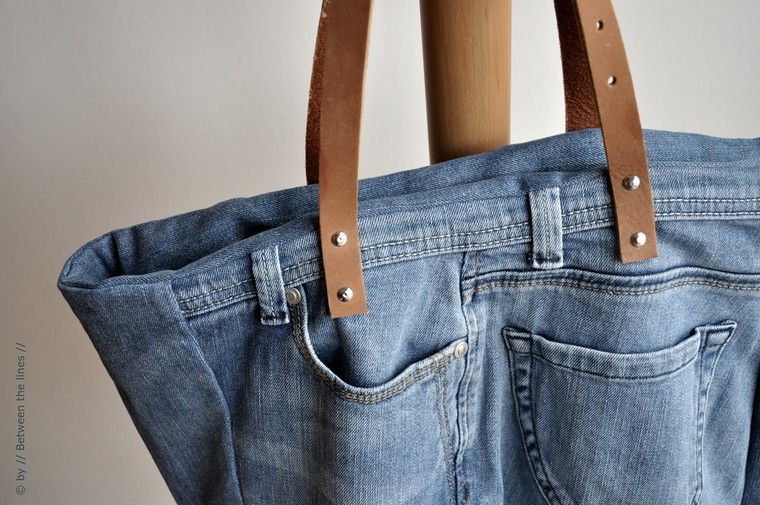 Idea borsa in denim fai da te idee borsa in denim a righe in ecopelle fai da te fai da te