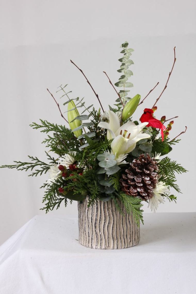 prirodne deko grane božićno drvce vaza cvjetni aranžman dizajn