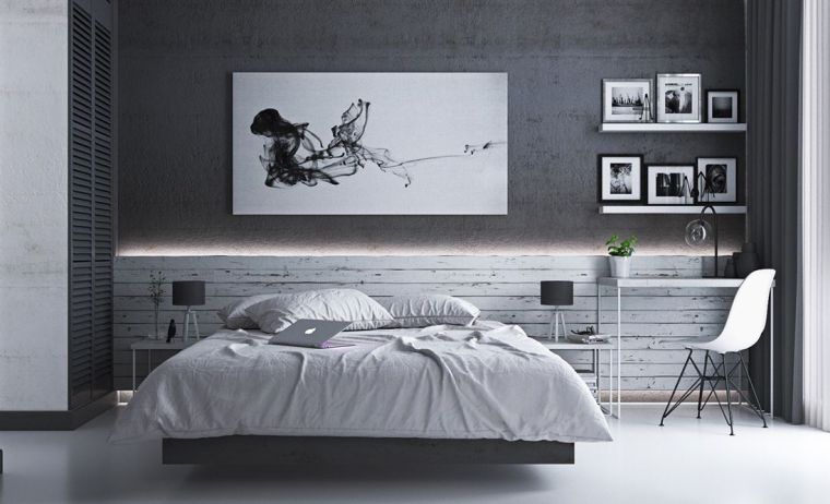 colore della camera da letto rivestimento della parete in legno vernice bianca