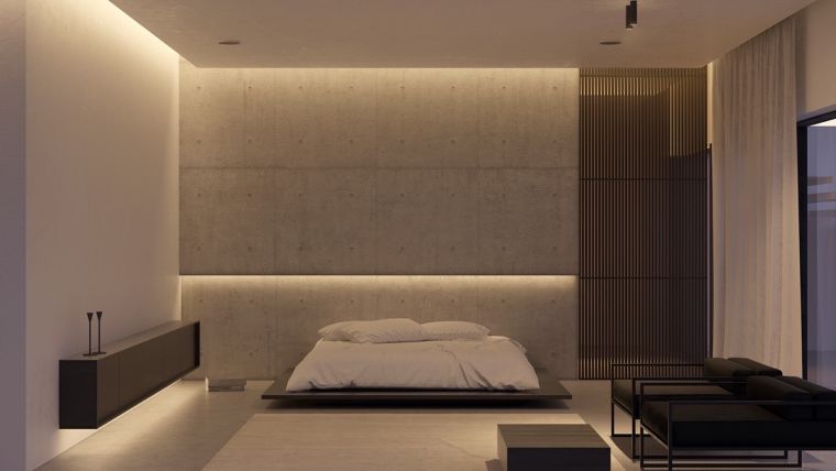 luce di striscia di illuminazione della parete di cemento di progettazione di colore della stanza