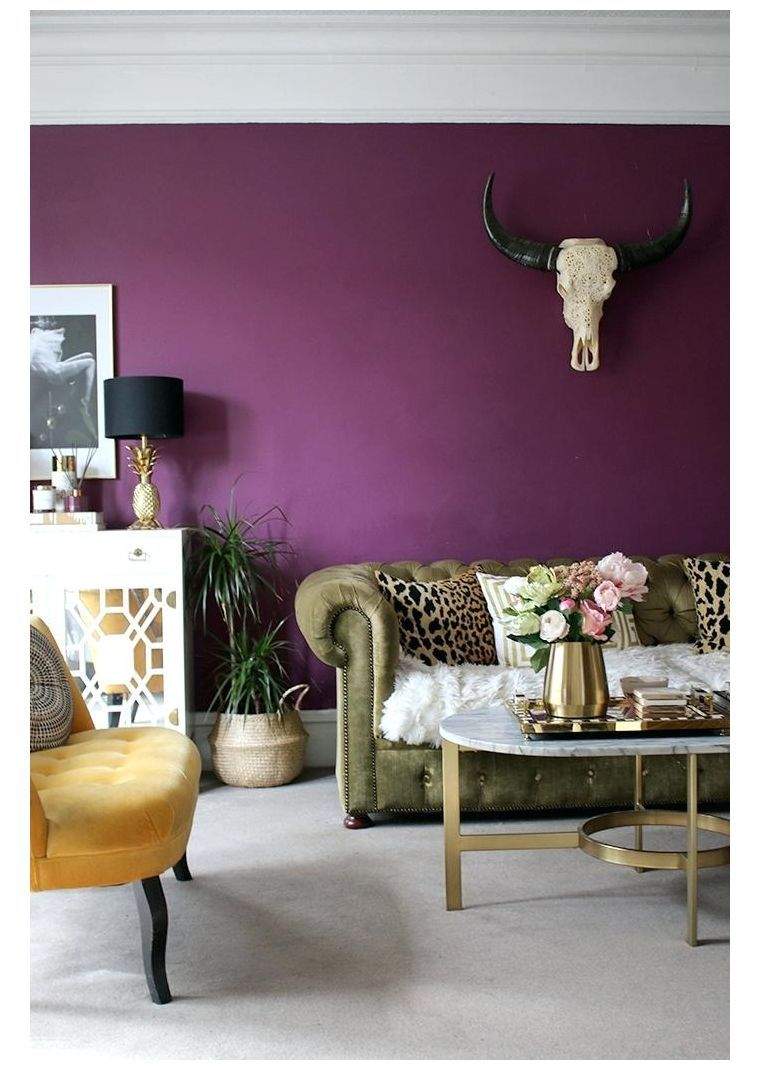 purpuriniai akcentiniai sienų dažai
