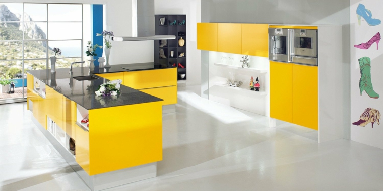 geltonos virtuvės tendencija