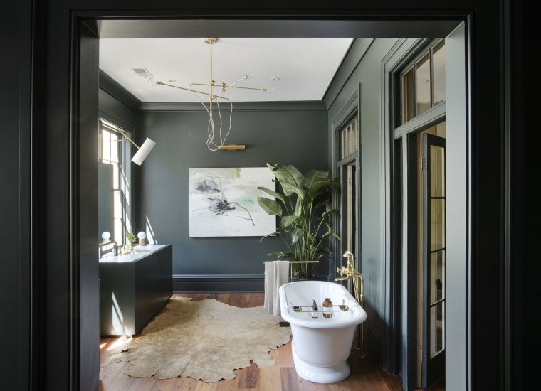 bagno con decoro nero