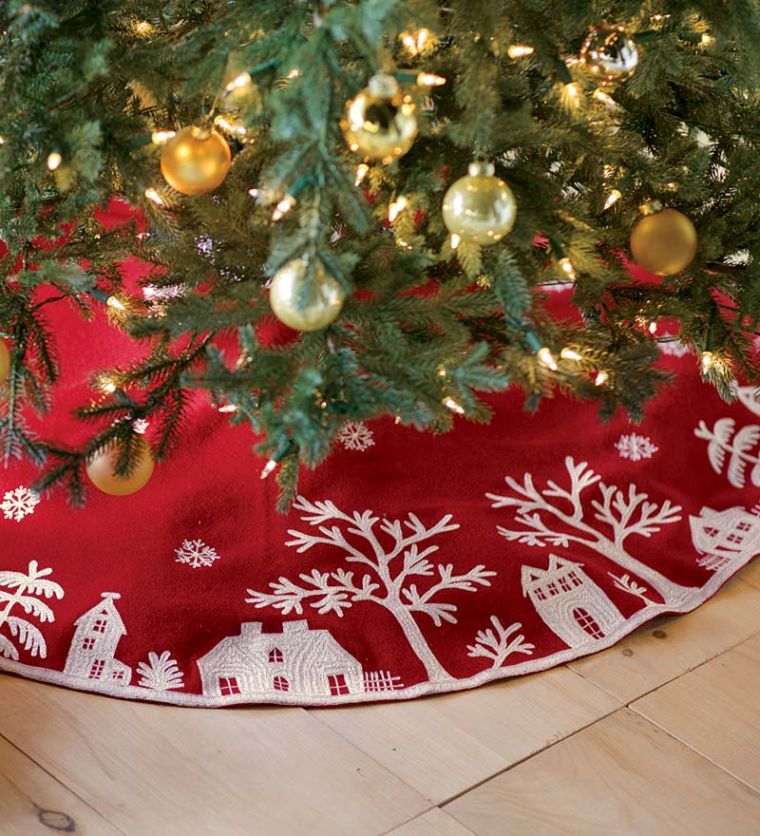 Idee per decorare il supporto dell'albero di Natale