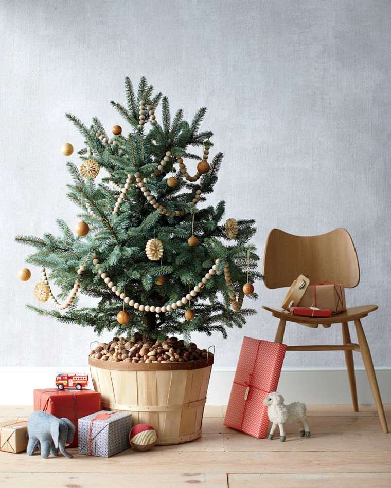copertura naturale dell'albero di Natale addobbi per cesti di Natale