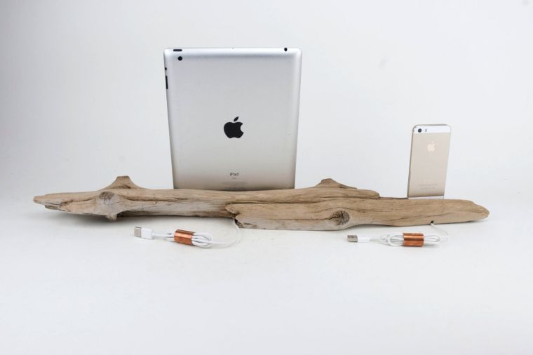 „Driftwood“ originalių kūrinių nešiojamoji stotelė planšetiniam kompiuteriui gaminti