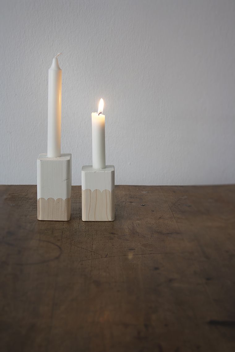 medinės kūrybos žvakidė skandinaviško stiliaus, kad tai padarytumėte patys