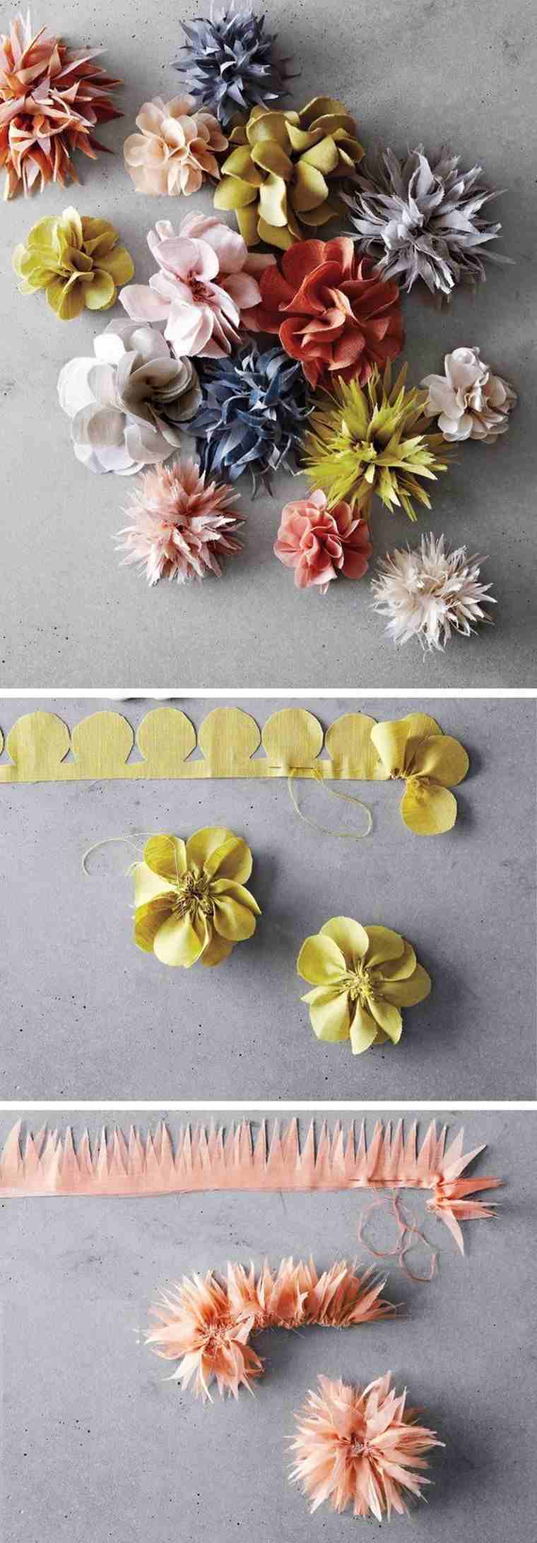 Idea di progetto di cucito fai-da-te facile da realizzare fiori di stoffa