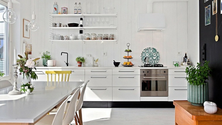 モダンキッチンbacksplash-wood-backsplash-furniture-white-idee