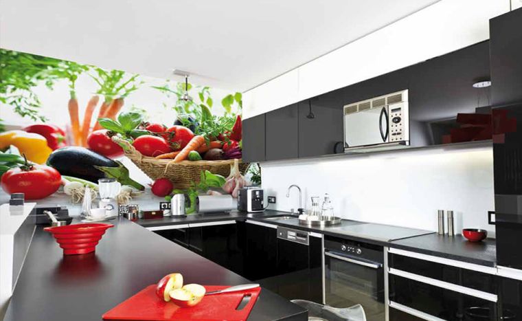 moderne boje splashback u kuhinji