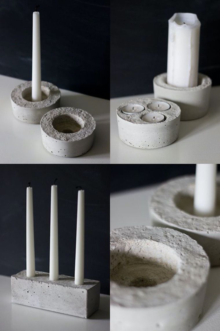 készítse el saját betondíszét: gyertyatartó