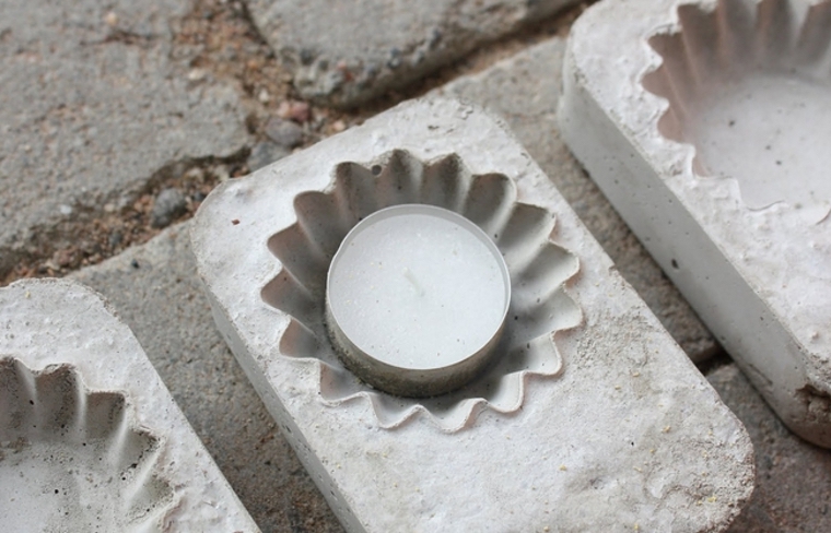 crea la tua decorazione concreta: candeliere