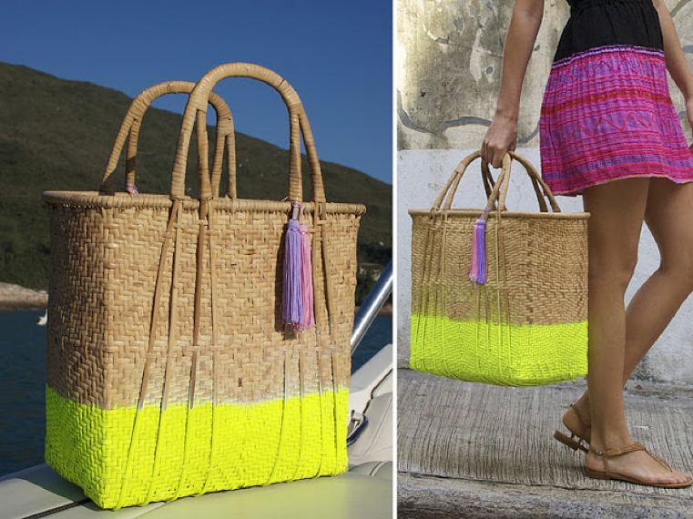 borsa-di-paglia-neon-per-la-spiaggia