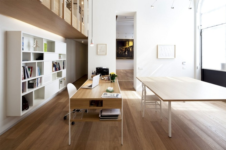 modernios atviros virtuvės interjero dizaino idėja šviestuvo medinė stalo pakaba