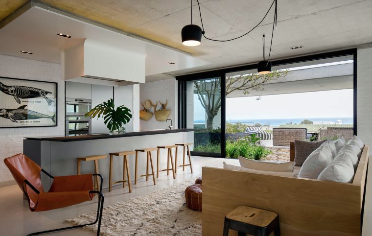 island-central-kitchen-open-to-living-room-bay-window-interior-design
