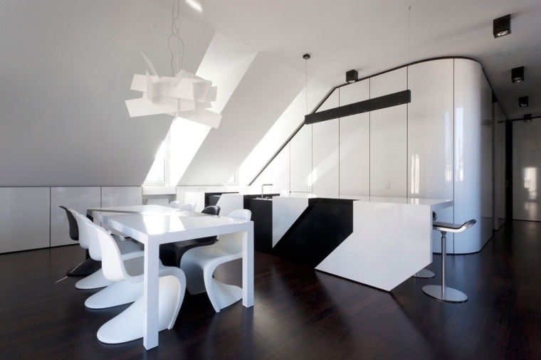 modern konyha ötlet futurisztikus design modern belső sziget