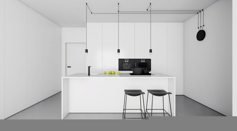 lampada a sospensione idea di interior design cucina moderna