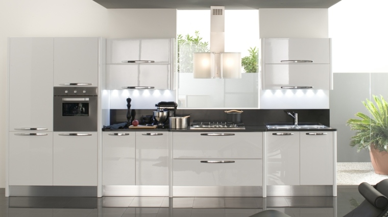 arredamento cucina moderna grigio bianco