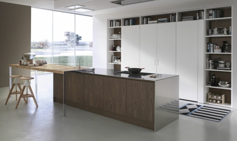 šiuolaikinės medinės virtuvės dizaino idėja