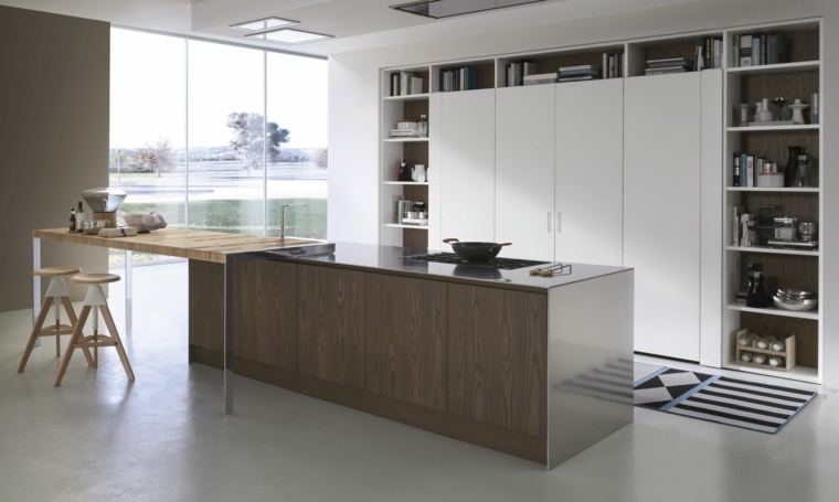 idea di design di una cucina in legno contemporanea