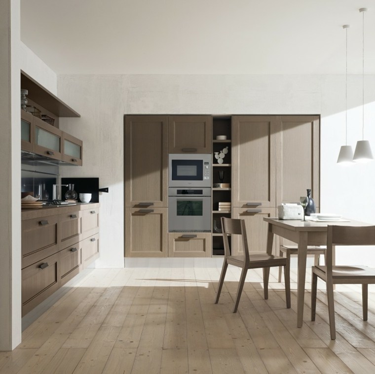 design interessante della cucina contemporanea in legno