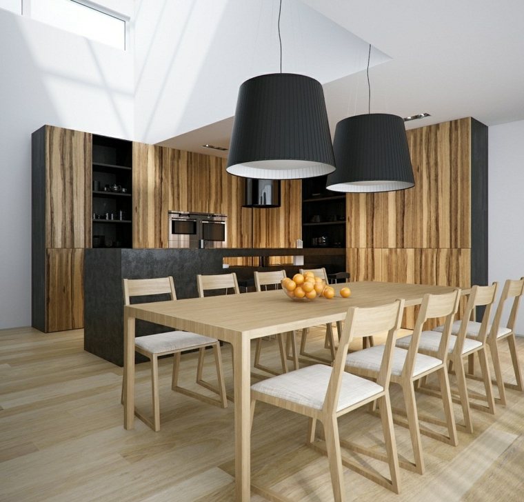 現代的な木製キッチンデザイン