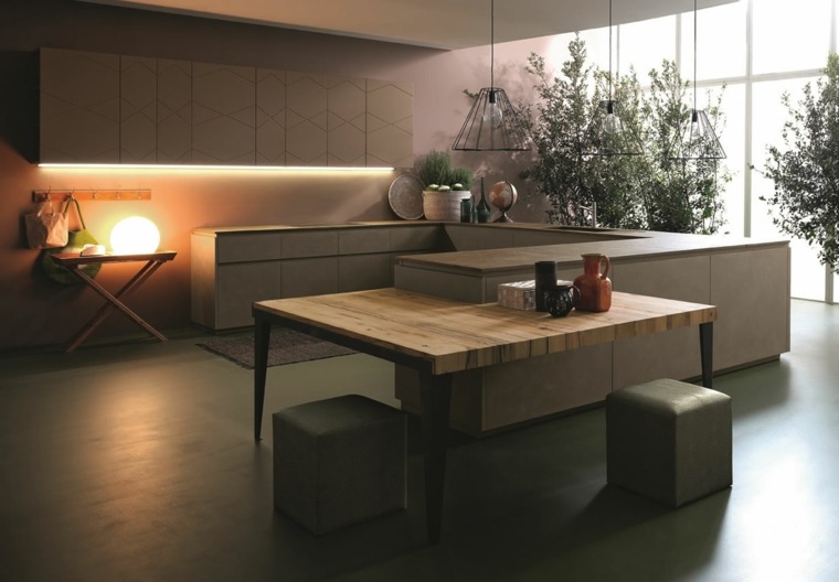 cucina contemporanea in legno design moderno interessante