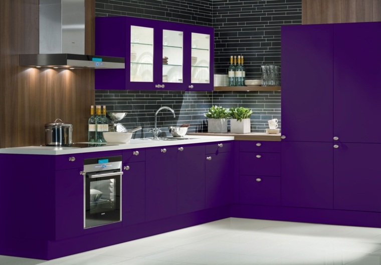 melanzane cucina design moderno rivestimento dell'armadio