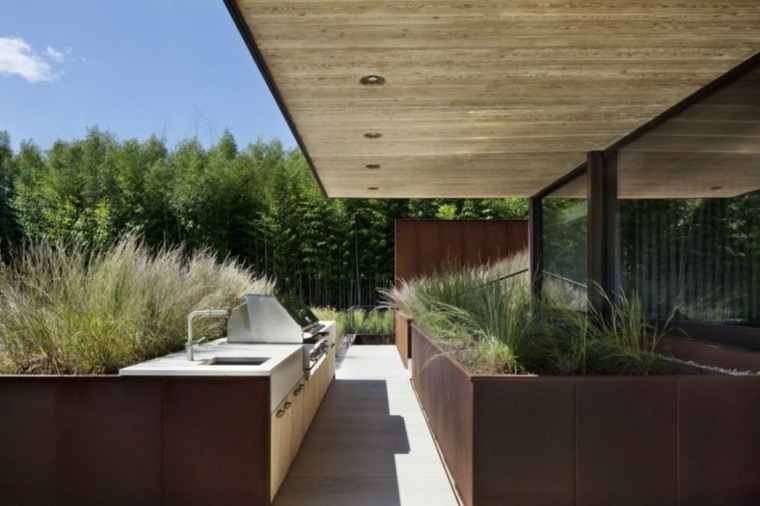 PIERSONS WAY cucina da giardino di Bates Masi Architects