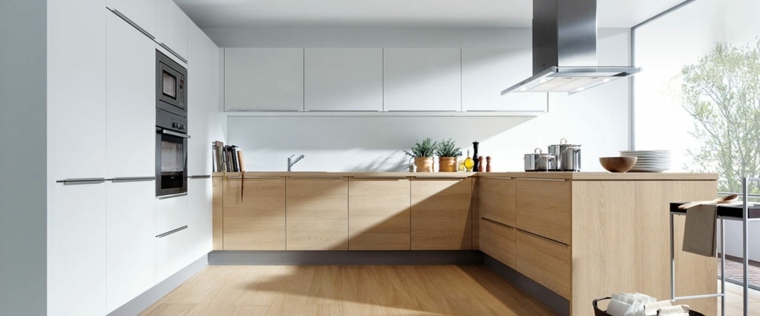 šiuolaikiško dizaino virtuvės išdėstymo idėja
