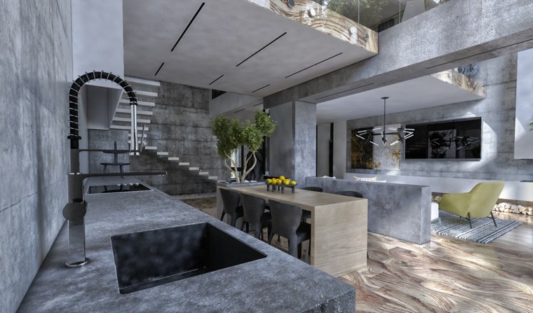 interni moderni idea cucina concreta idea rivestimento interno poltrona