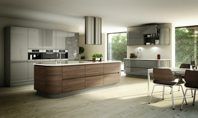 idee di layout dell'isola cucina moderna